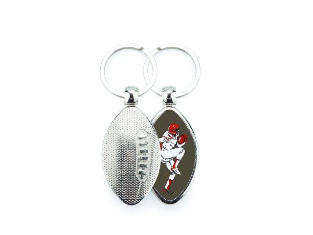 Porteclés rugby 43 x 24 mm  1 face